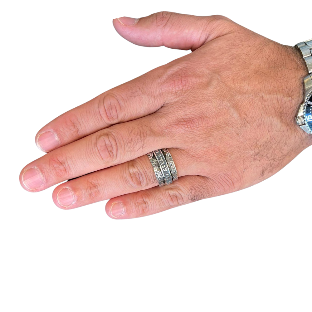 This Too Shall Pass Ornate Silver Spinner Ring