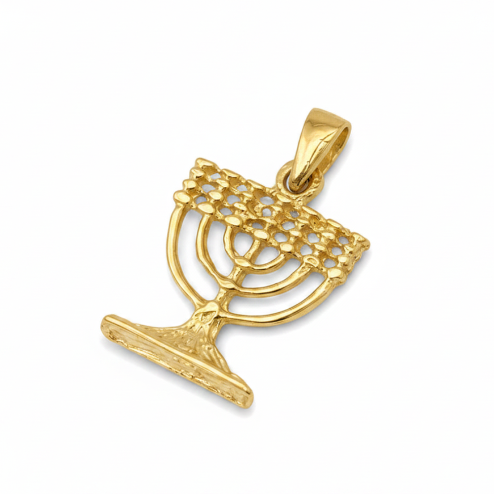 Menorah Pendant in 14k Gold