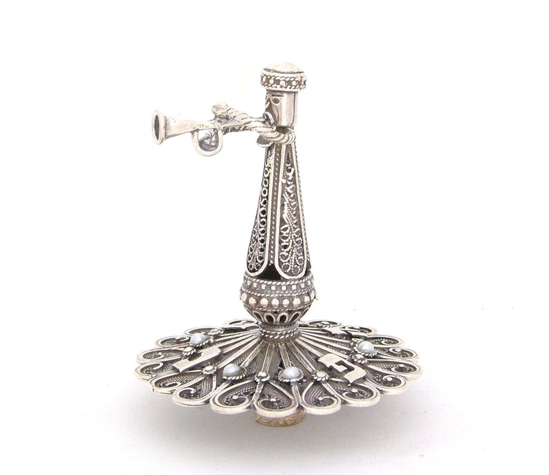 Sterling Silver Klezmer Dreidel with Filigree Work