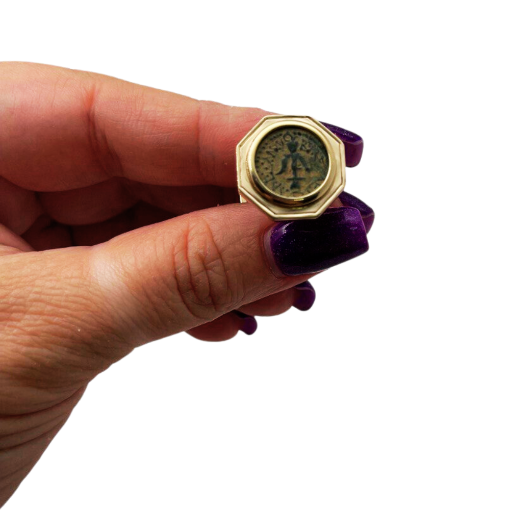 14k Gold Maccabean Coin Cufflinks