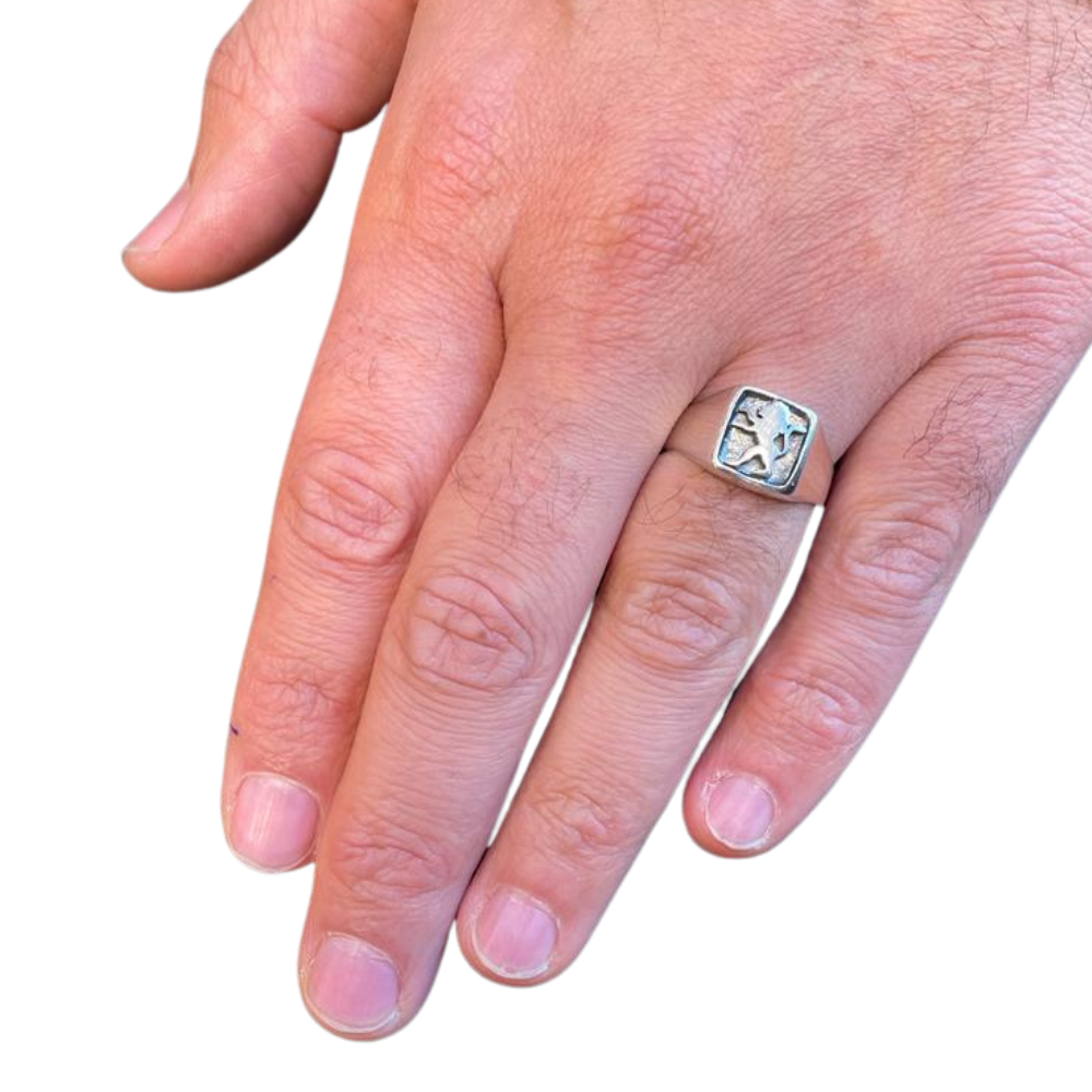 Lion of Judah Oxidized Sterling Silver Ring