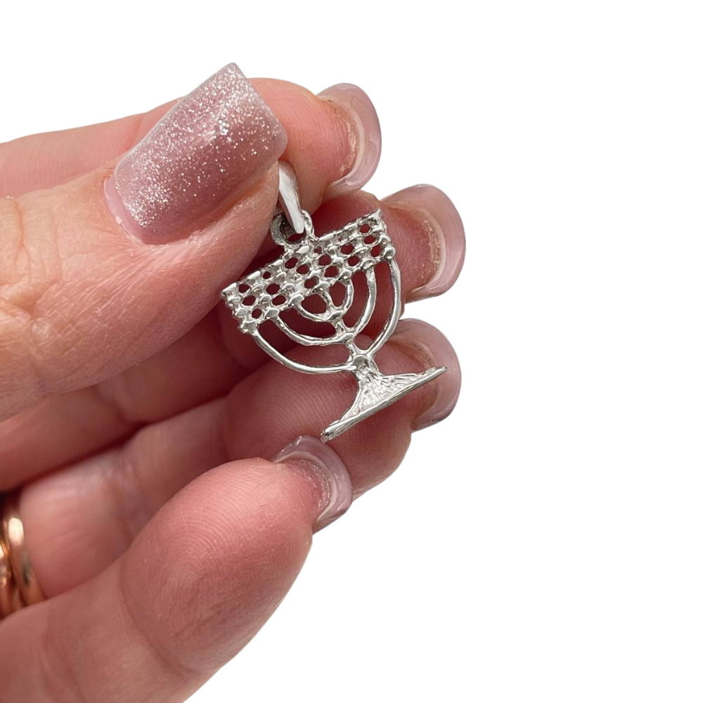 Menorah Pendant in 14k Gold