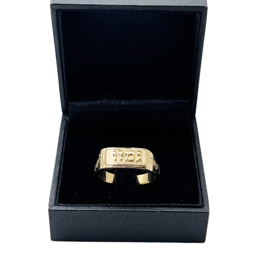 Kabbalah Gamzu Positive Energy Ring in 14K Gold