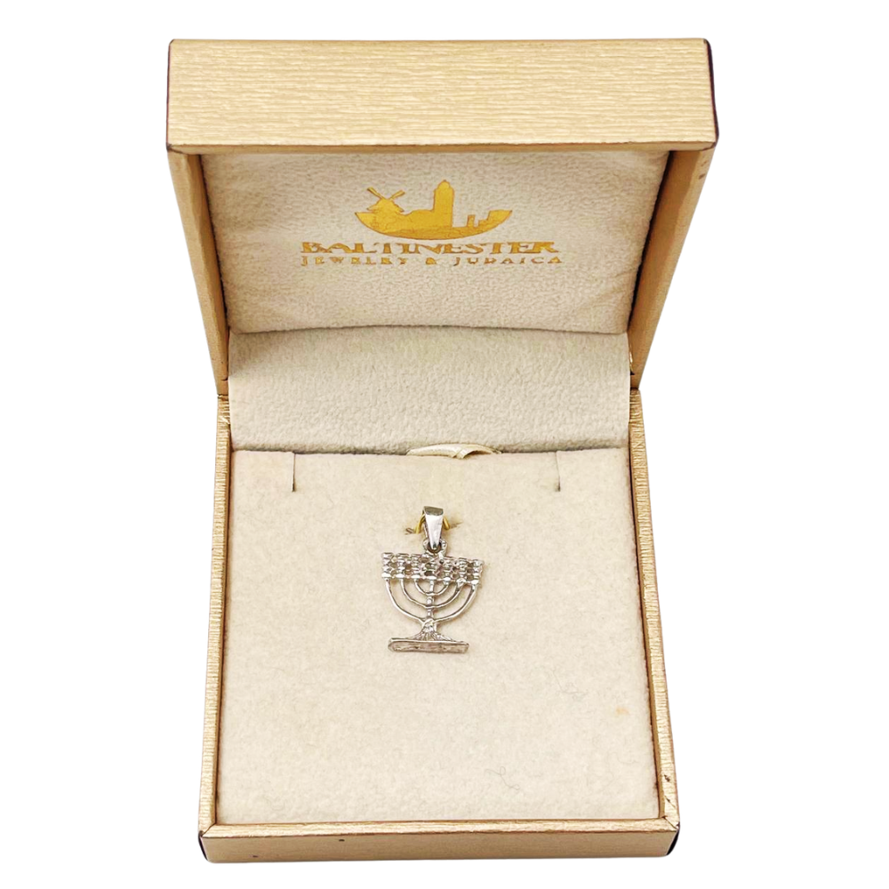 Menorah Pendant in 14k Gold