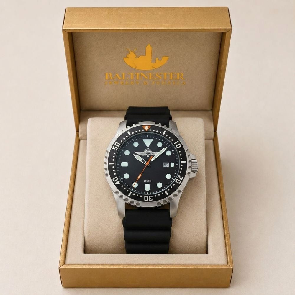 Military Paratrooper Watch 200M Waterproof Quartz Tactical Watch with Luminous Dial