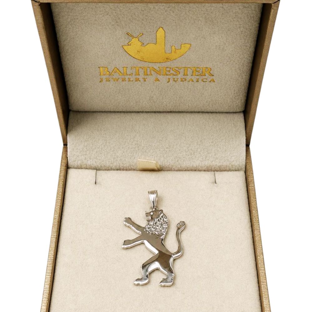 Rising Lion of Judah Pendant in Sterling Silver