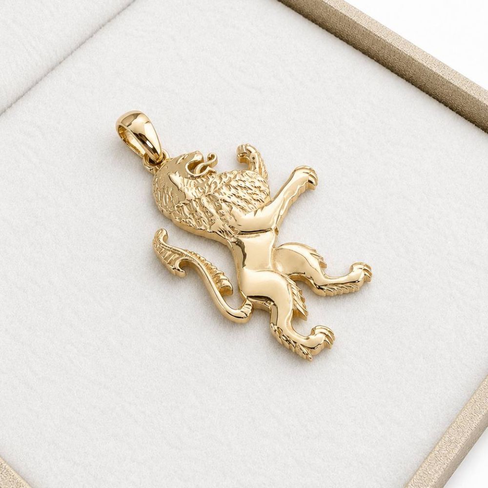 14K Gold Lion of Judah Pendant Jewish Heritage & Biblical Charm