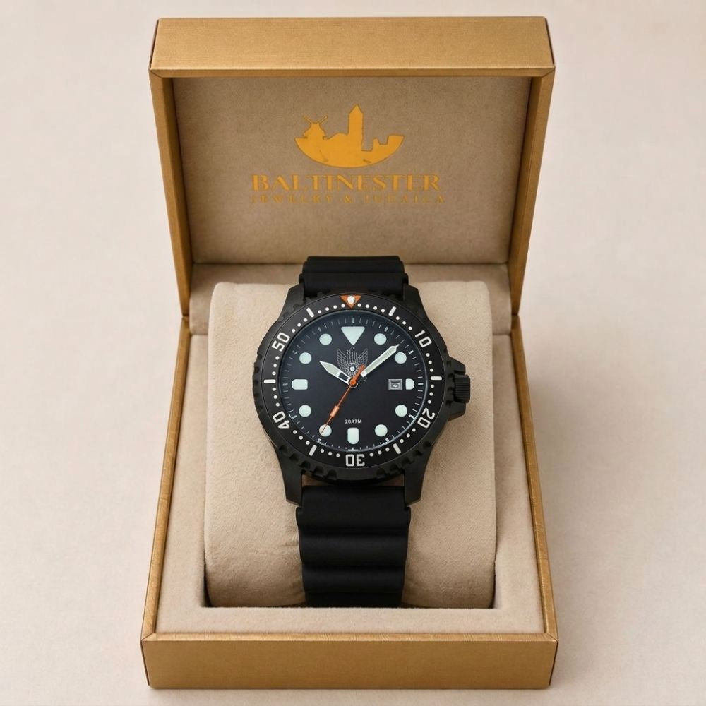 Soldiers Watch with Air Force Emblem 44mm Military Quartz 200M Waterproof