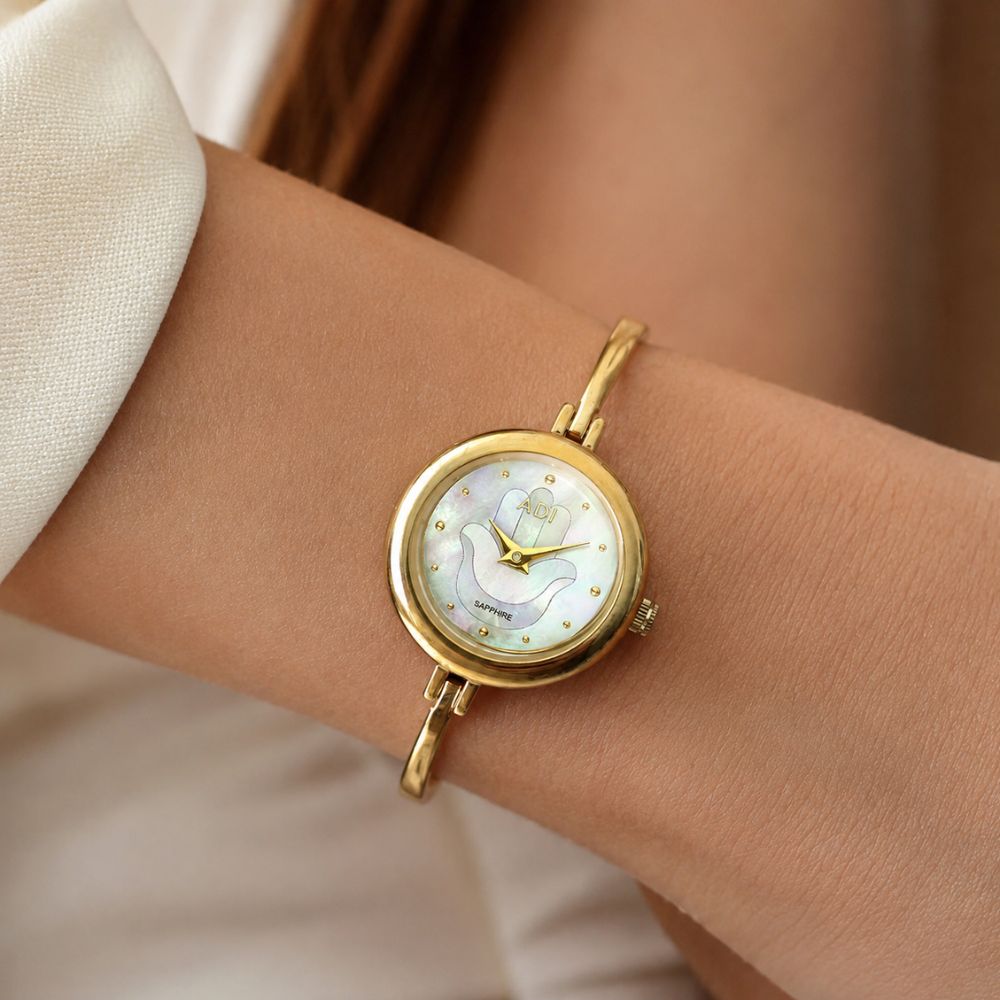Women's Hamsa Stainless Steel Watch in Silver or Gold Tone