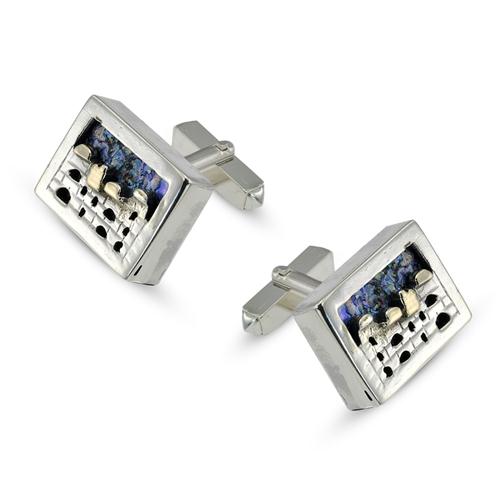 Jerusalem Skyline Roman Glass Cufflinks (deactivated)