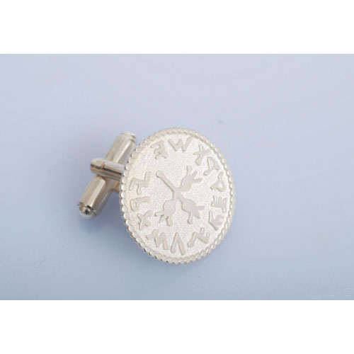 Silver Coin Design Cufflinks