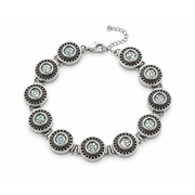 Sterling Silver Roman Glass Bracelet
