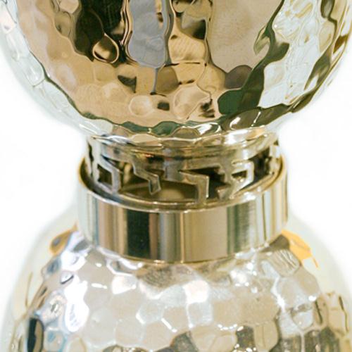 Silver Hammered Wide Shot Glass and Kiddush Cup