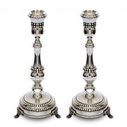 Silver Beads Candle Holders