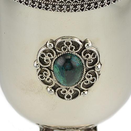 Silver Music Band Eilat Stone Kiddush Cup