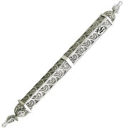 Sterling Silver Triangular Filigree Mezuzah Case