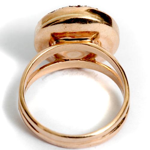 14k Rose Gold Round Garnet Ring For Her