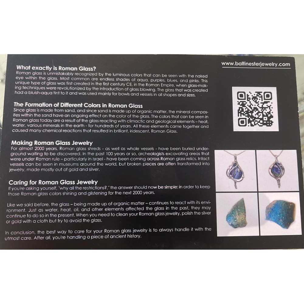 14k Gold Half Circle Roman Glass Earrings