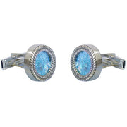 Silver Roman Glass Cufflinks