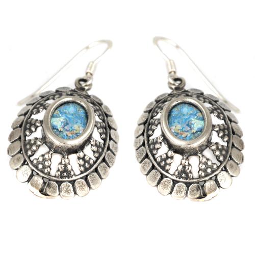 Roman Glass Armor Earrings