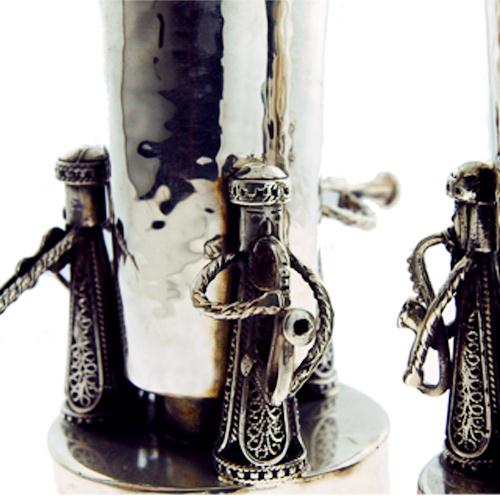Silver Music Band Candle Holders