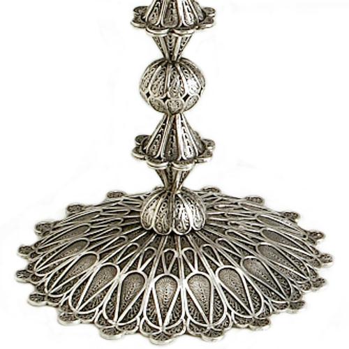 Sterling Silver Filigree Square Candelabra