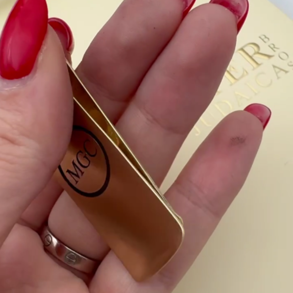 Personalized Money Clip in Heavyweight Solid 14K Gold