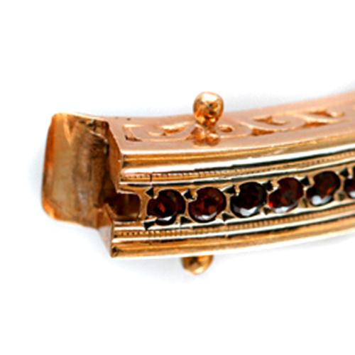 14k Rose Gold and Garnet Bracelet