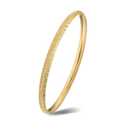 Diamond Cut Sleek Stacking Bangle in 14k Gold