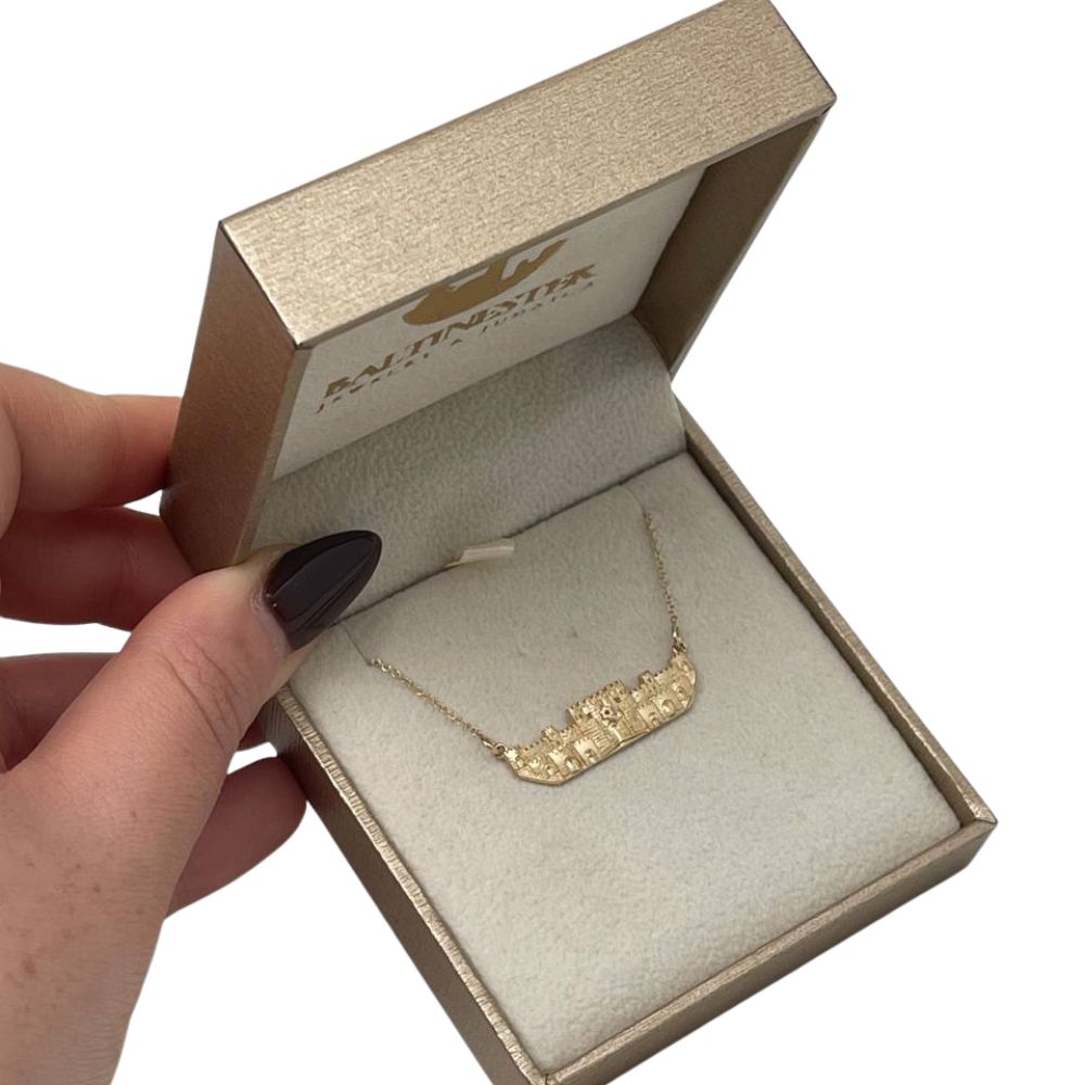Jerusalem Skyline Necklace in 14K Yellow Gold