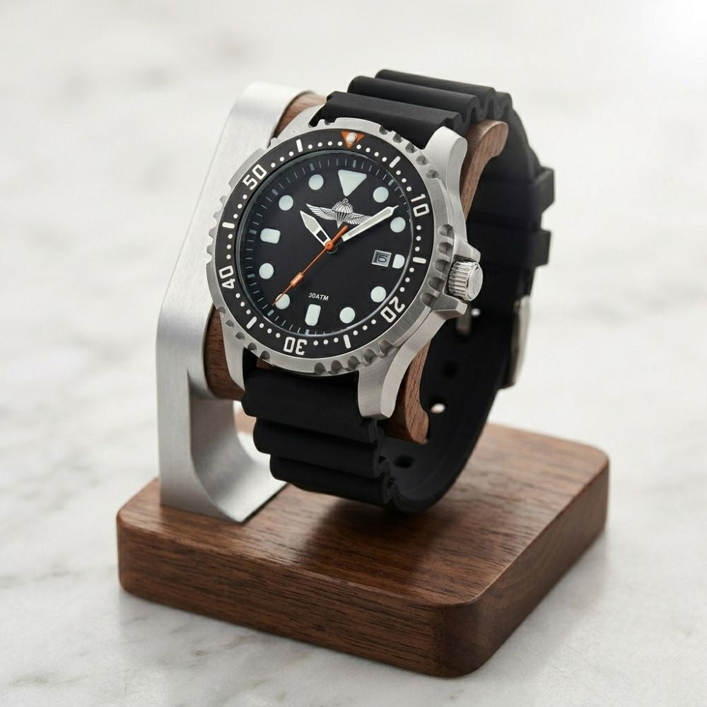 Military Paratrooper Watch 200M Waterproof Quartz Tactical Watch with Luminous Dial