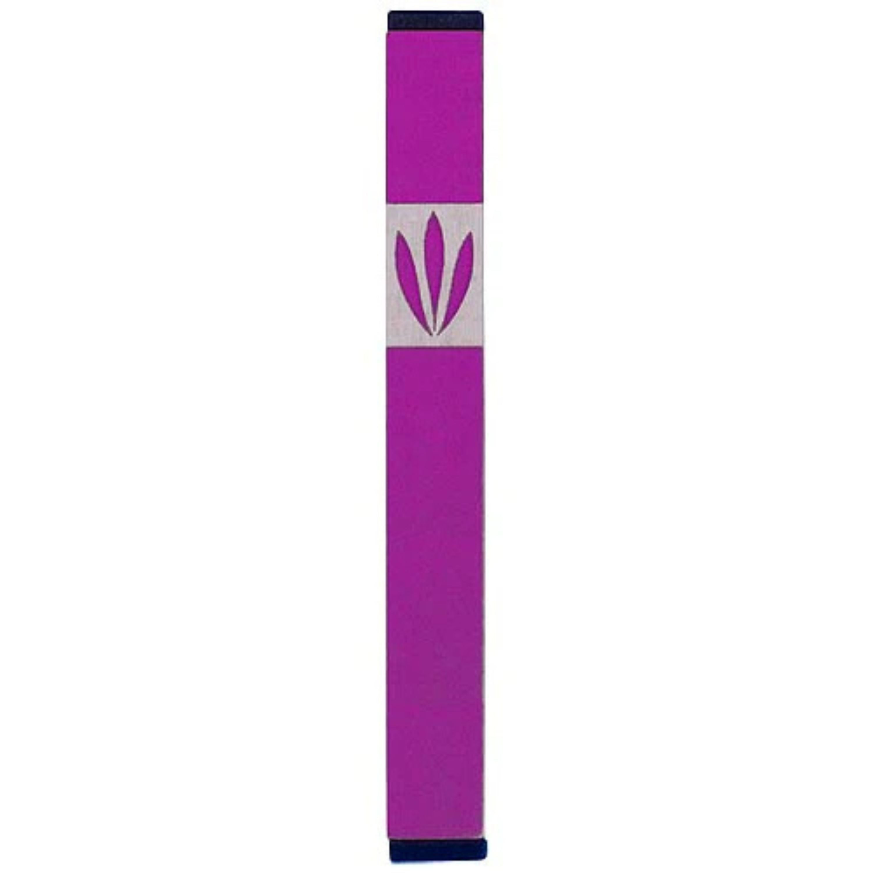 Shin Mezuzah With Leaves Design (Medium)