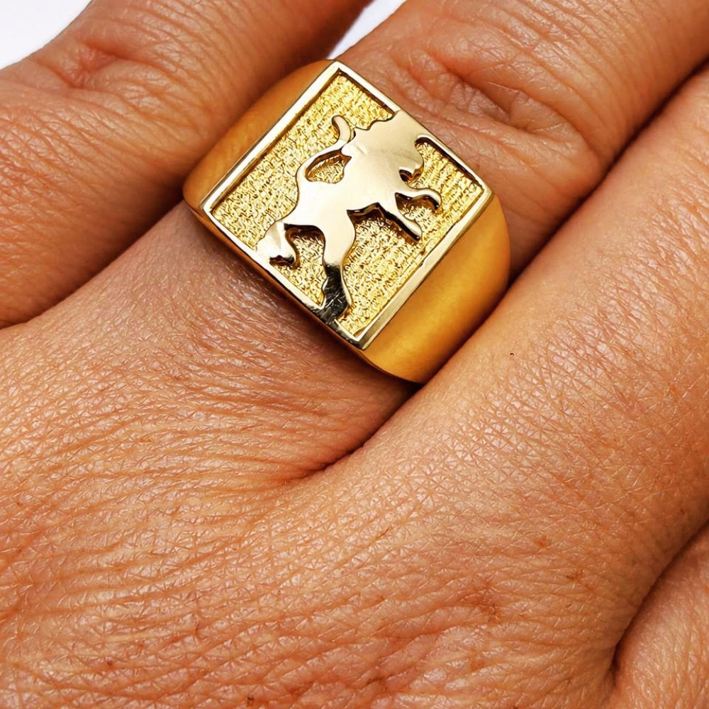 14k Gold Lion of Judah Signet Ring
