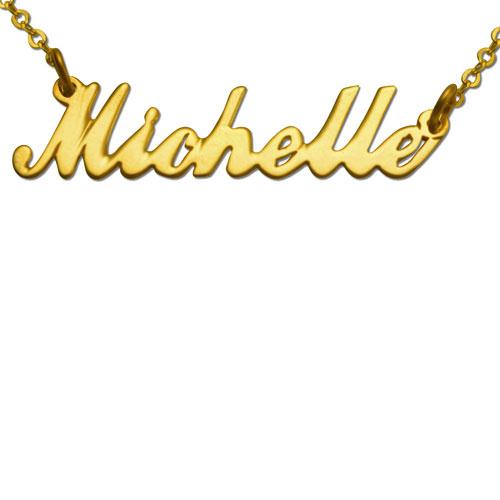 Gold Plated Script Name Necklace