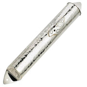 Hammered Sterling Silver Domed Mezuzah Case