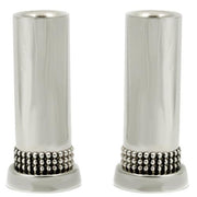 Silver Classic Beads Candle Holders