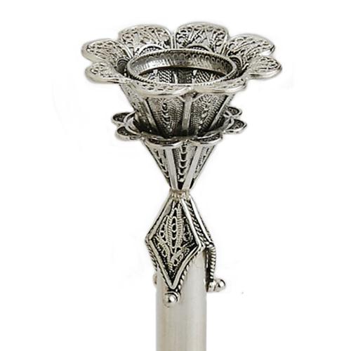 Sterling Silver Filigree Elegant Candle Holders