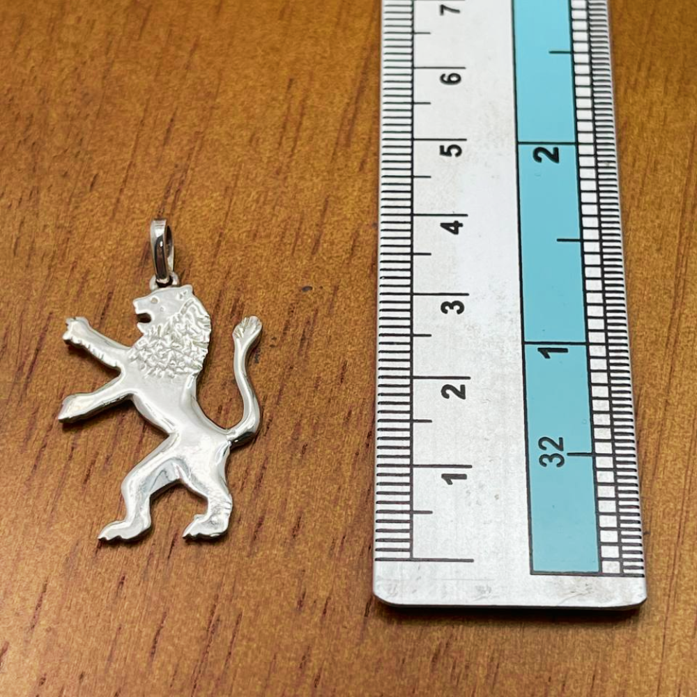 Rising Lion of Judah Pendant in Sterling Silver