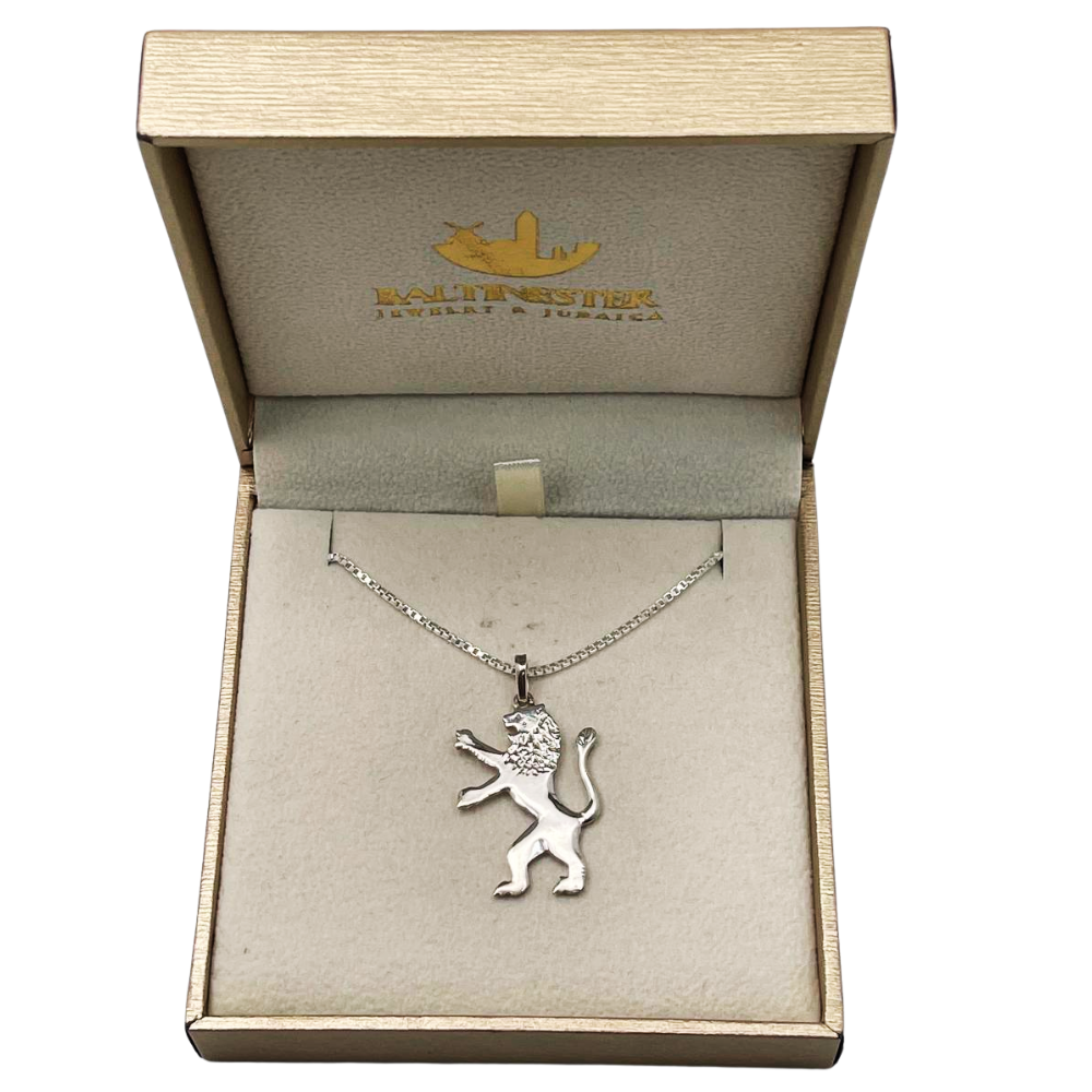 Rising Lion of Judah Pendant in Sterling Silver