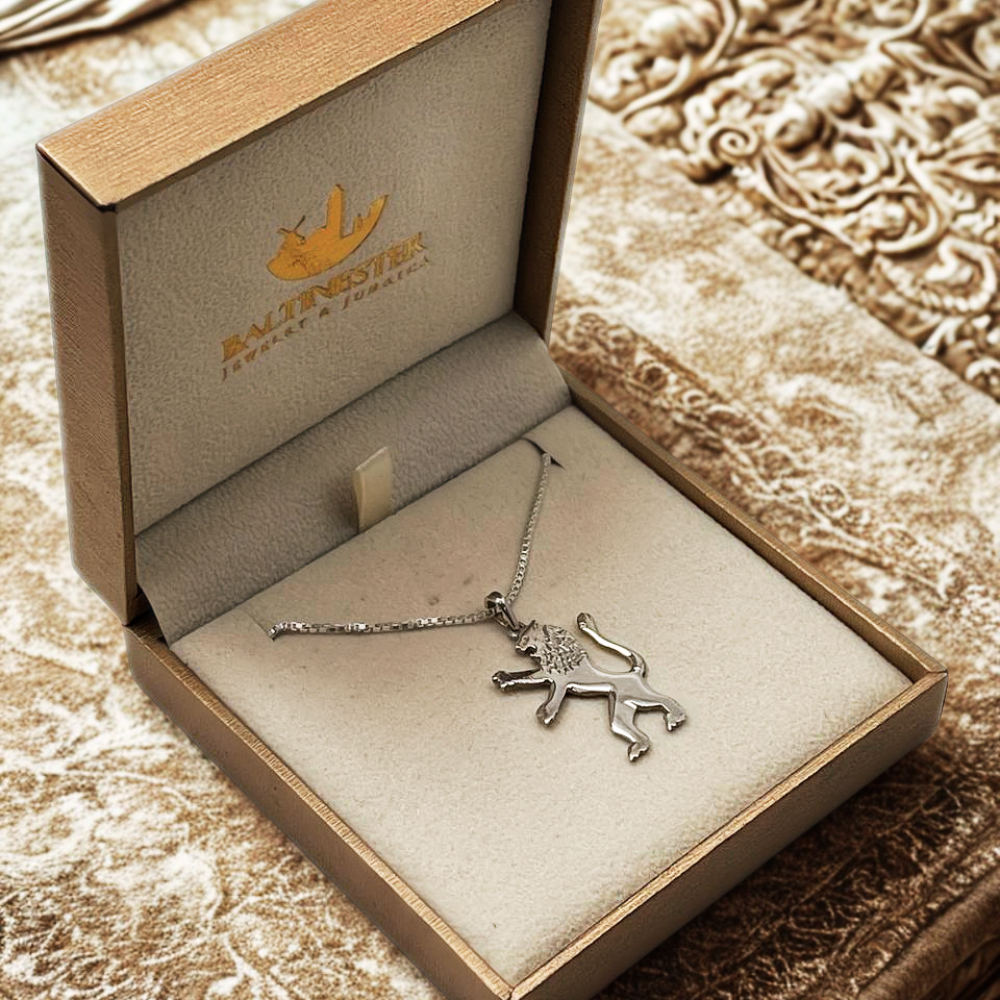Rising Lion of Judah Pendant in Sterling Silver