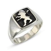 Lion of Judah Oxidized Sterling Silver Ring