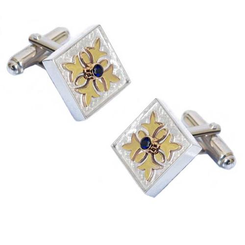 Silver and Gold Cloverleaf Cufflinks