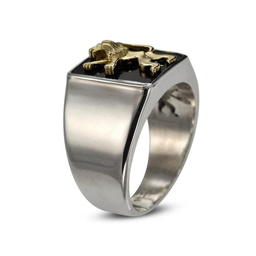 Lion of Judah Silver and Gold Signature Ring