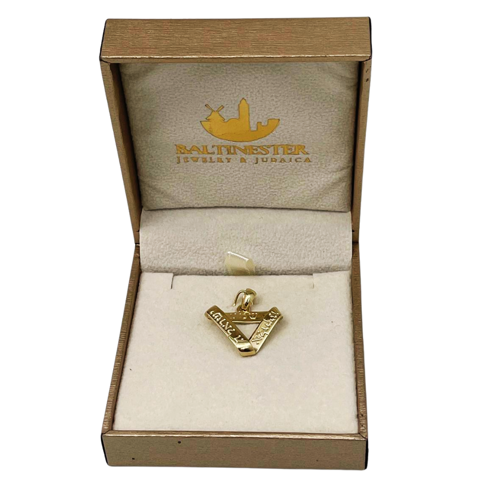 Shema Israel Infinity Pendant in 14k Gold