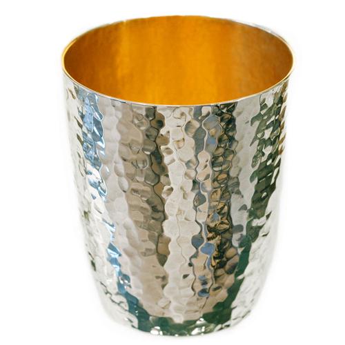 Sephardic Silver Hammered Kiddush Cup