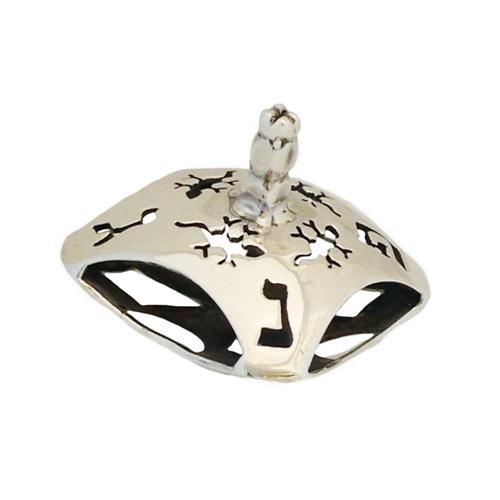 Sterling Silver Lizard Puffy Hanukkah Dreidel