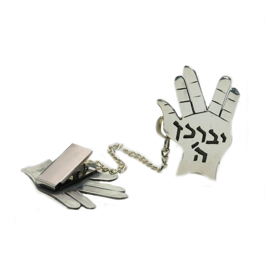 Priestly Blessing Silver Tallit Clips