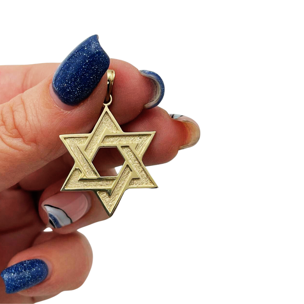 Florentine Star of David 14k Gold Pendant