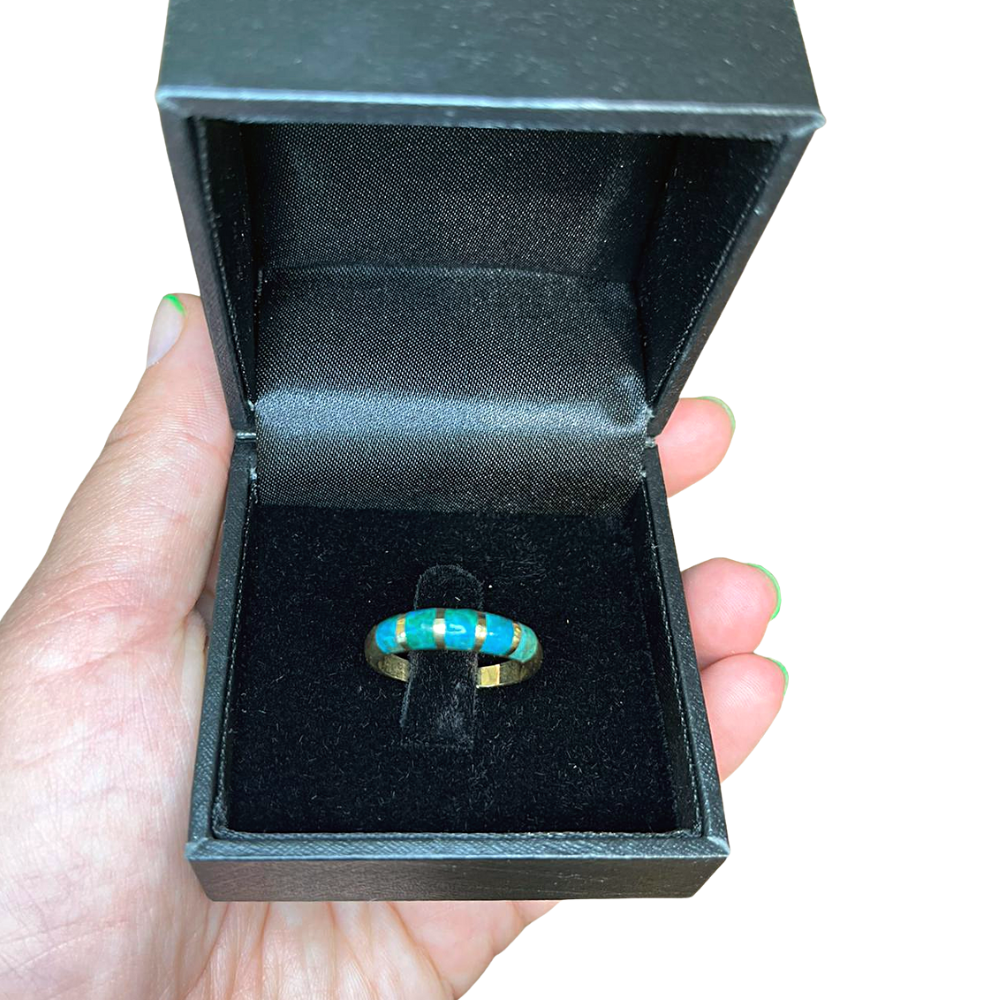 Eilat Stone Ring - 14k Gold - Striped
