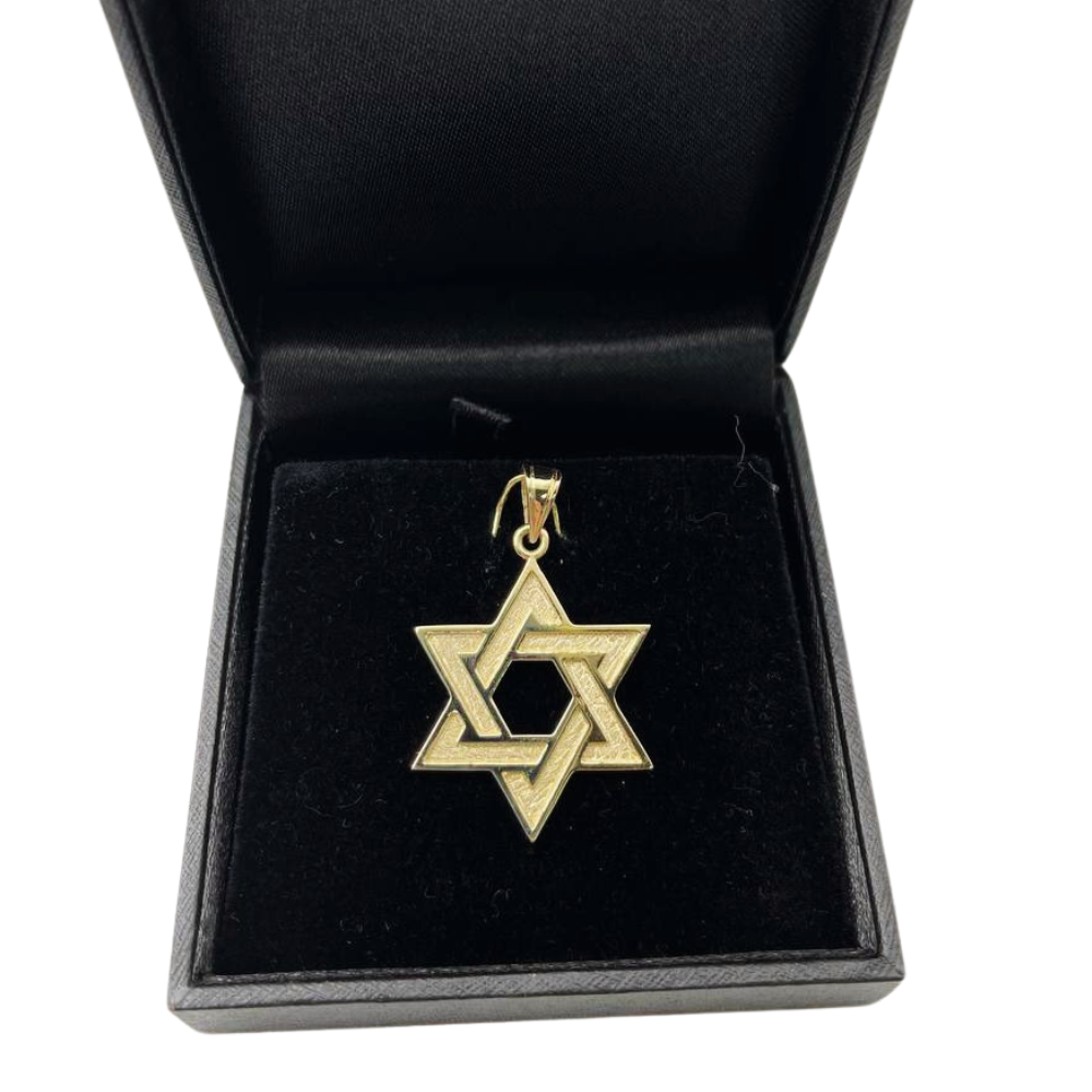 Florentine Star of David 14k Gold Pendant